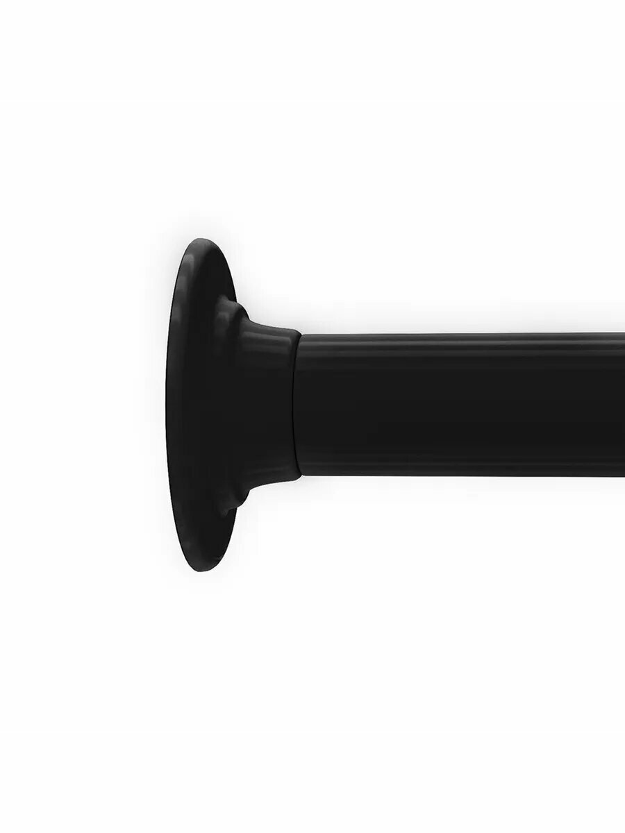 Карниз для ванной IDDIS 90х180 см угловой черный