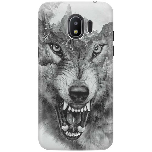 фото Re:pa накладка transparent для samsung galaxy j2 (2018) с принтом "волк в горах"