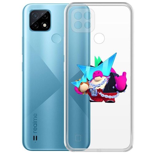 Чехол-накладка Krutoff Clear Case Brawl Stars-Плохиш Базз для Realme C21 чехол накладка clear case brawl stars плохиш базз для iphone xr