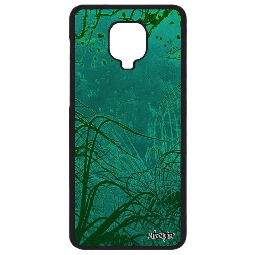 фото Защитный чехол на мобильный // xiaomi redmi note 9 pro // "травы" море хидзики, utaupia, бирюзовый