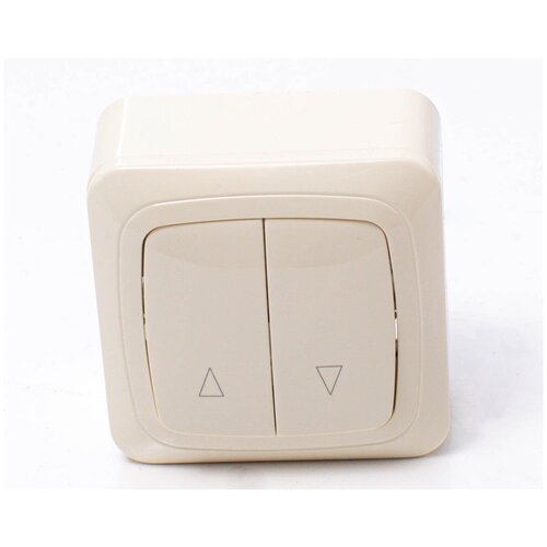 Выключатель клавишный Alutech KU/1 с рамкой KU/B для рольствен и жалюзи