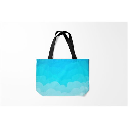фото Сумка-шоппер / 46х35 см / популярные иллюстрации / природа голубые облака burnettie