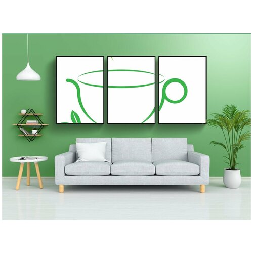 фото Набор модулных постеров для интерьера "изолированный, моча, кафе" 60x90 см. в тубусе, без рамки lotsprints