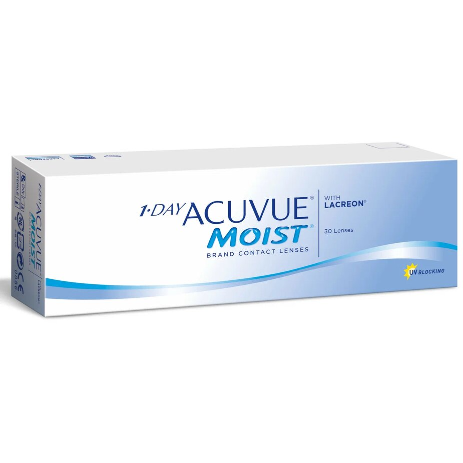 Контактные линзы 1 day acuvue moist 30 шт 9,0, -1,75 johnson & johnson Johnson & Johnson Vision Care Inc/ - фото №5