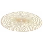 Сервировочная салфетка ажурный круг, золотая, 38 см, Kaemingk 385712 - изображение