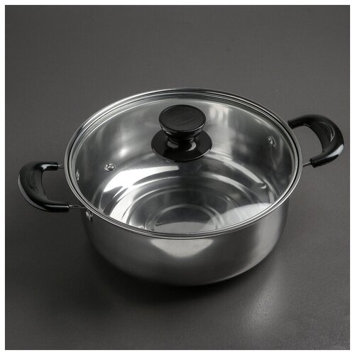 Кастрюля из нержавеющей стали Promo 23 л 229 см с крышкой 1856₽