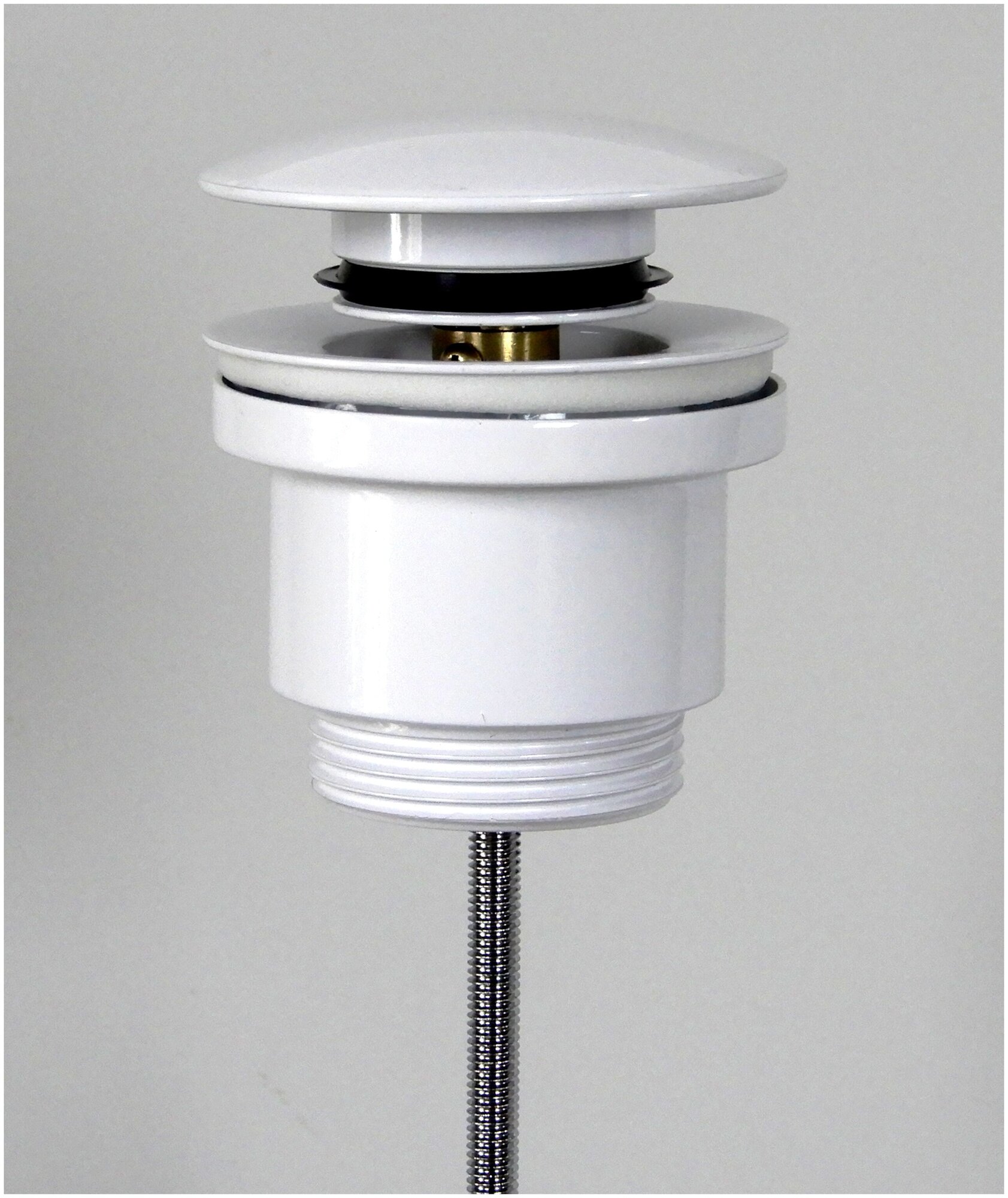 Донный клапан для раковины белый Коралл К0358 универсальный