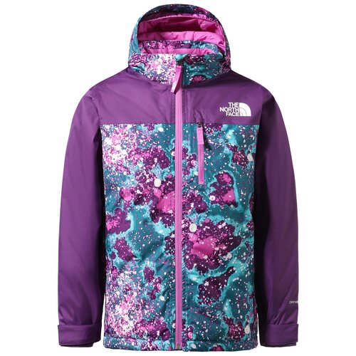 Горнолыжная куртка The North Face детская, карманы, капюшон, съемный капюшон, водонепроницаемая, размер M, фиолетовый