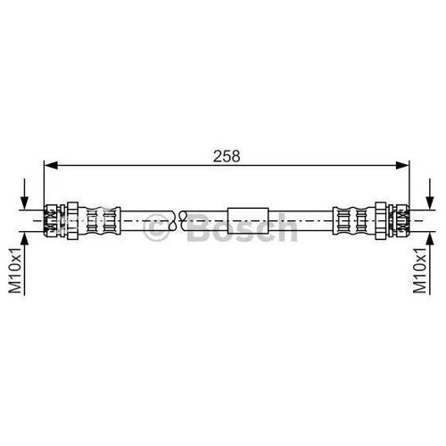 BOSCH 1987481369 1 987 481 369_шланг тормозной задн.\ VW Touran 1.4FSi-2.0 TDi 16V 03