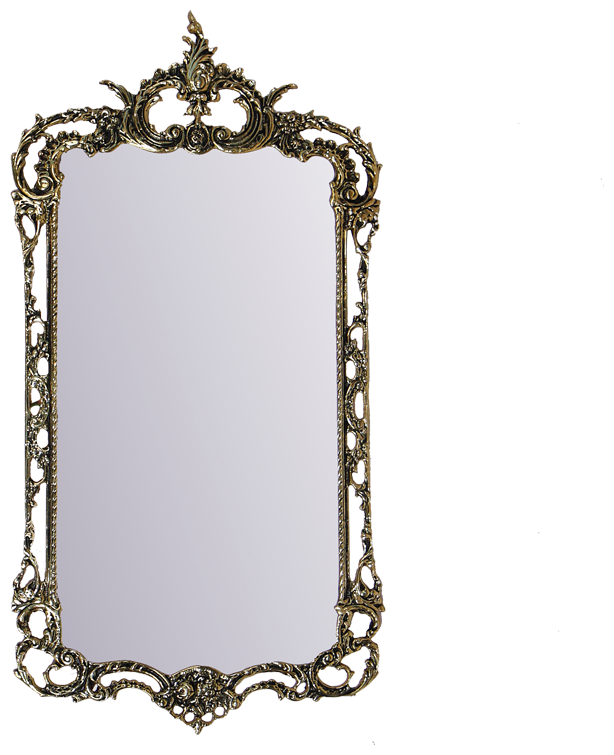 Зеркало в раме Рэтта, золото BP-50113-D - фотография № 1