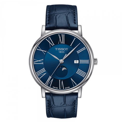 Наручные часы TISSOT Классика, синий наручные часы tissot t086 t classic luxury t086 207 11 031 10