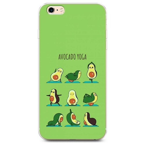 фото Силиконовый чехол "авокадо йога" на apple iphone 6 plus/6s plus / айфон 6 plus/айфон 6s plus case place