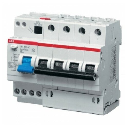 Дифференциальный автомат ABB 4-ПОЛЮСНЫЙ DS204 AC-C25/0,03 6 модулей