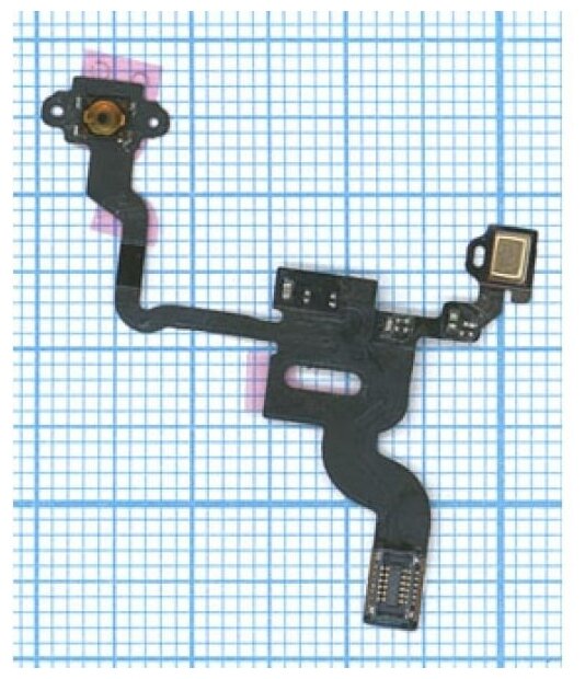 Шлейф кнопки включения с датчиком света и приближения для Apple iPhone 4