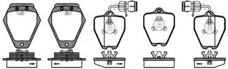 Дисковые тормозные колодки передние REMSA 0508.02 для Audi A8, Audi 100, Audi A6, Audi Cabriolet (4 шт.)