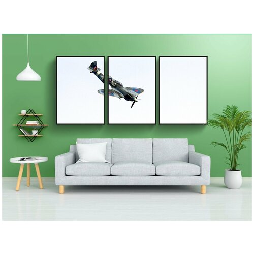 фото Набор модулных постеров для интерьера "самолет, авиация, полет" 60x90 см. в тубусе, без рамки lotsprints