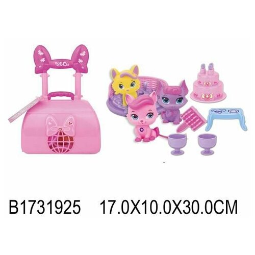 фото Игровой набор 2078abccl домашние любимцы с сумкой и аксесс., в коробке китайская игрушка1