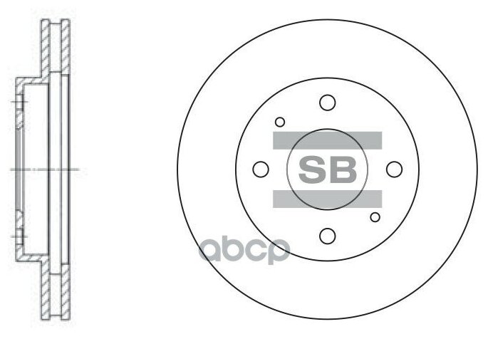 Диск Тормозной Передний Sangsin Brake Sd4302 Sangsin brakeSD4302