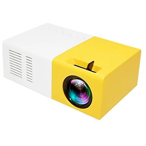 Мини проектор LED Mini Projector J9 желтый портативный переносной