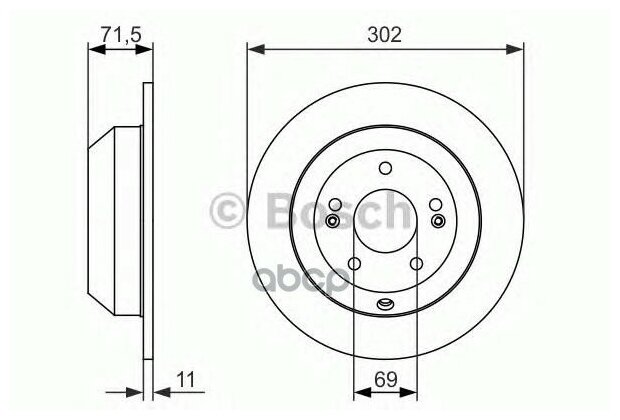 Тормозной диск Bosch - фото №3