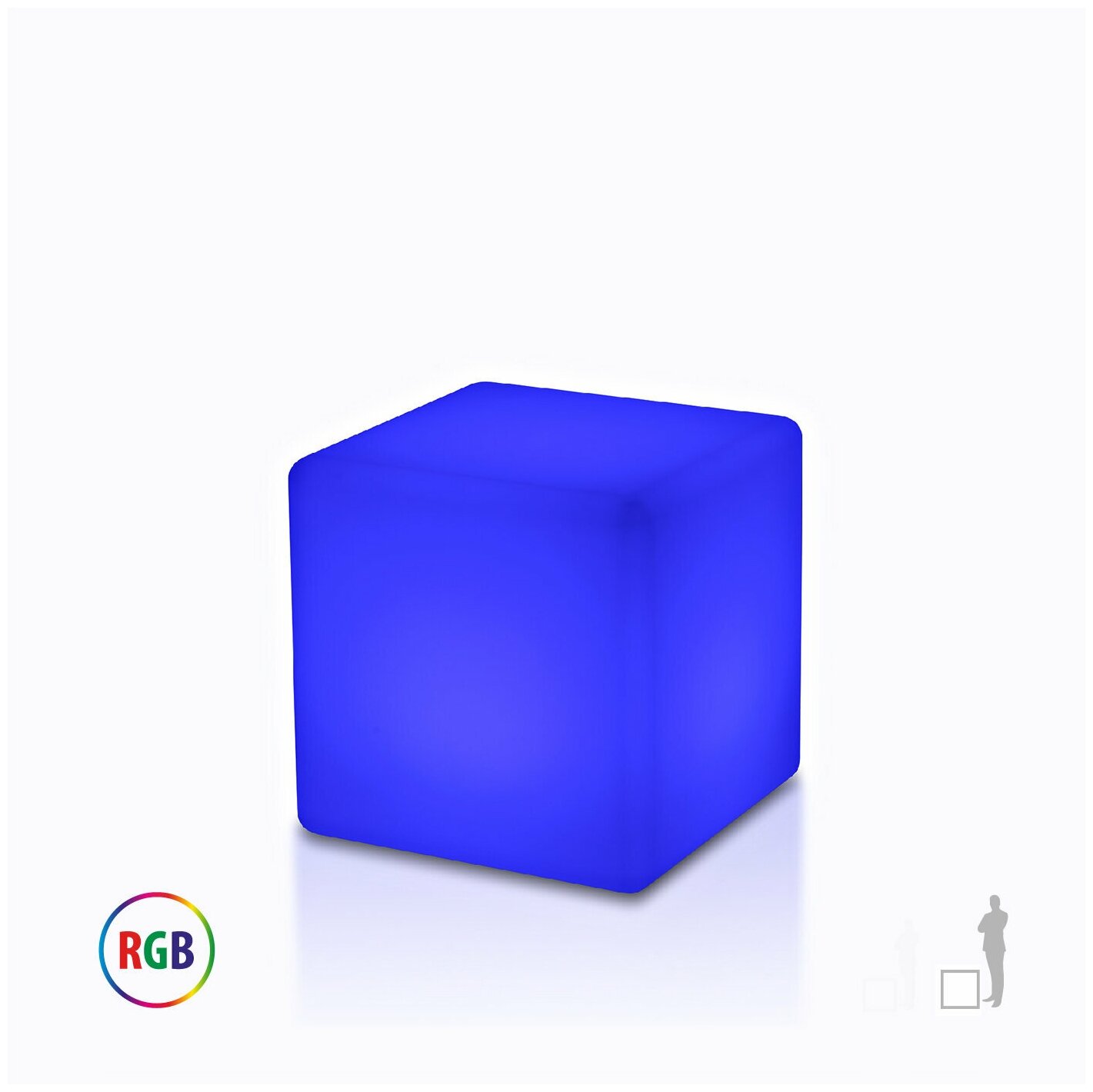 Разноцветный ночник куб Jellymoon 30 см, от сети 220В - фотография № 2