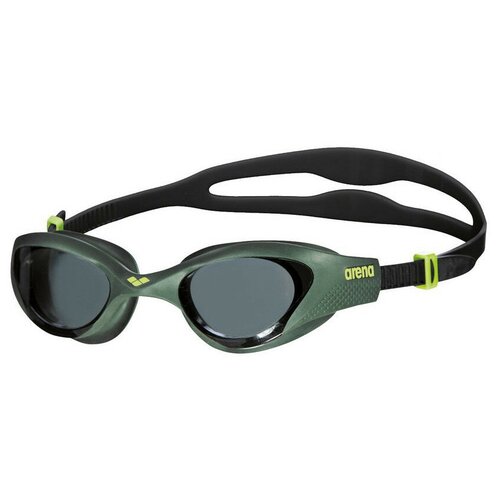 Очки для плавания ARENA The One, арт. 001430560, дымчатые линзы, нерегулируемая переносица, зеленая оправа