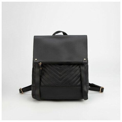 фото Рюкзак, отдел на клапане, цвет черный noname