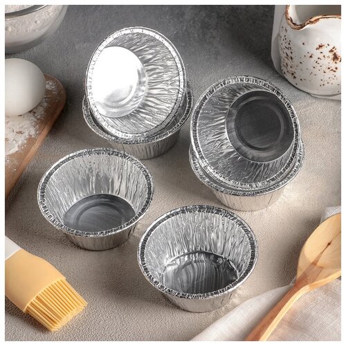 фото Доляна набор форм для выпечки из фольги доляна «маффин», 130 мл, 6 шт