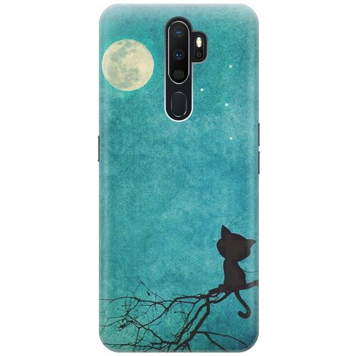 фото Re:pa накладка transparent для oppo a5 2020 с принтом "котенок и луна"