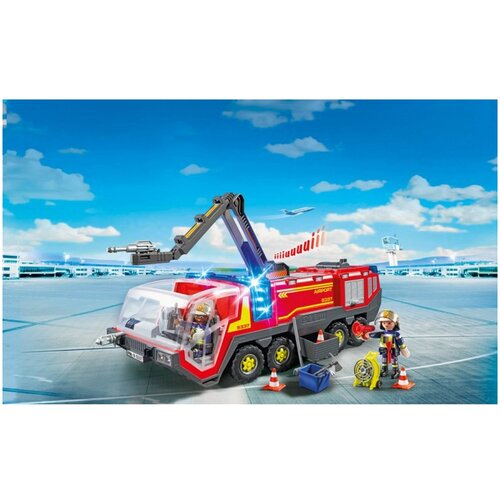фото Набор с элементами конструктора playmobil 5337 пожарная машина со светом и звуком