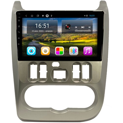 Штатная магнитола Zenith Renault Logan 1 2009-2013, Android 10, 2/16GB, для комплектации без кнопок на руле и джойстика