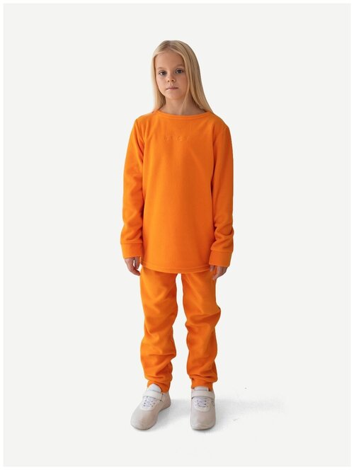 Оранжевый флисовый костюм «просто» детский на 14 лет (164 см)