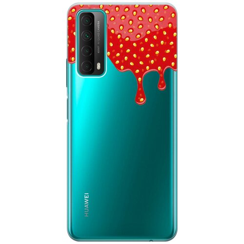 фото Силиконовый чехол на huawei p smart (2021) / хуавей п смарт (2021) с 3d принтом "jam" прозрачный gosso