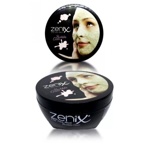 фото Zenix clay face mask bubble gum очищающая глиняная маска с ароматом жевательной резинки, 350 гр.