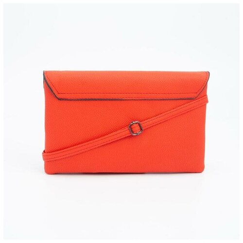 фото Клатч, отдел на клапане, длинный ремень, цвет красный нет бренда