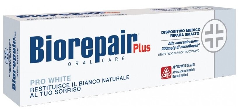 Biorepair Отбеливающая зубная паста Biorepair Pro White Plus 75 мл (Biorepair, ) - фото №2