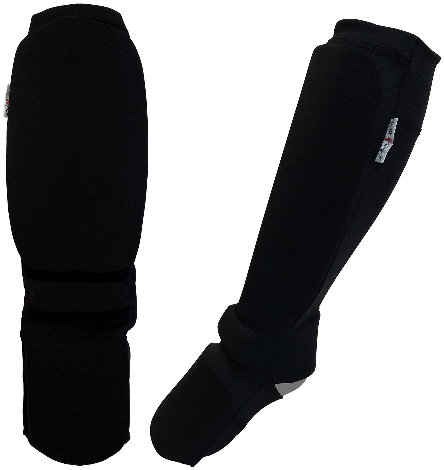 Щитки рэй-спорт на голень и подъём с защитой ахиллова сухожилия, размер S, цвет черный
