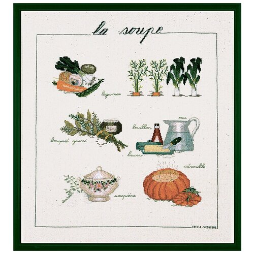 фото Набор для вышивания: soupe (суп) le bonheur des dames 40*46, 1180