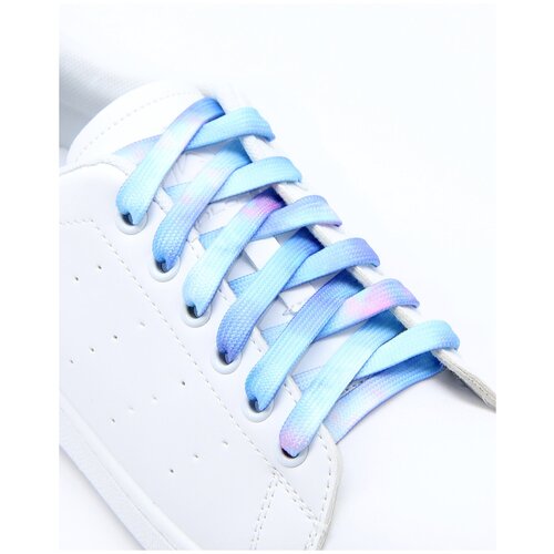 фото Разноцветные шнурки для обуви, фиолетово-голубые нет бренда