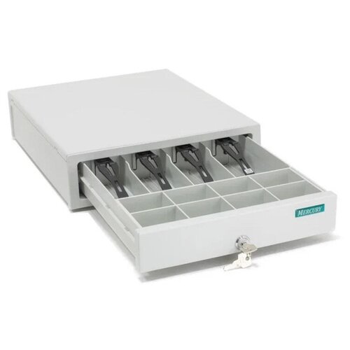 Денежный ящик денежный механический Меркурий-1002белый 6860₽