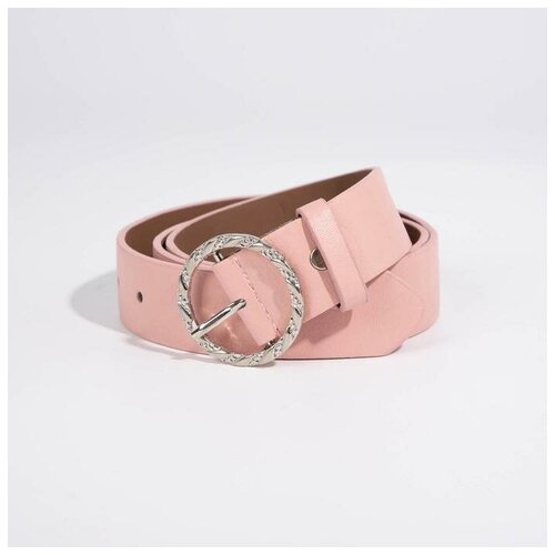 фото Ремень женский, ширина 3,5 см, винт, пряжка металл, цвет розовый fenomen