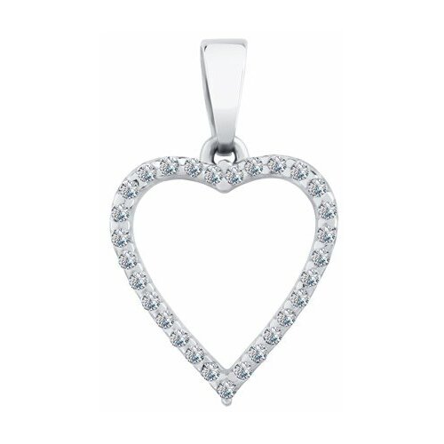 фото Подвеска sokolov, белое золото, 585 проба, фианит