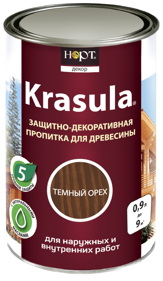 Krasula Защитно-декоративный состав для дерева и древесины Красула пропитка лазурь