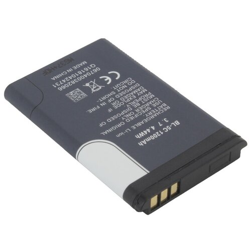 аккумулятор bl 5c 1200mah 3 7v для nokia Батарея (аккумулятор) для Nokia 6822 (BL-5C)