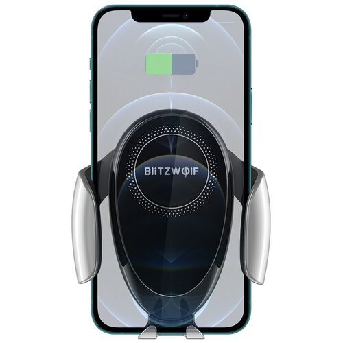 Автомобильный держатель с беспроводной зарядкой и автоматическим зажимом BlitzWolf BW-CW3 Auto-Clamping Wireless Car Charger Holder Black 3450₽