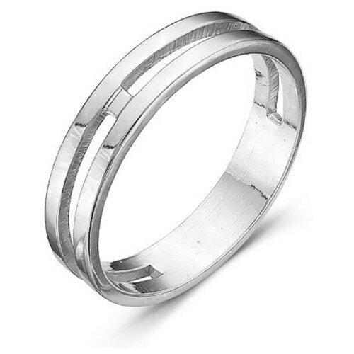 фото Кольцо "минимализм", посеребрение с оксидированием, 17,5 размер mikimarket