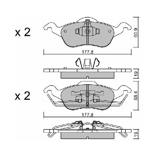 BPFO1006 AISIN Колодки тормозные дисковые FORD (Europe) Focus