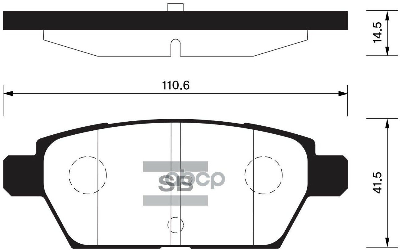 Колодки Тормозные Mazda 6 05- Задние Sangsin brake арт. SP1476