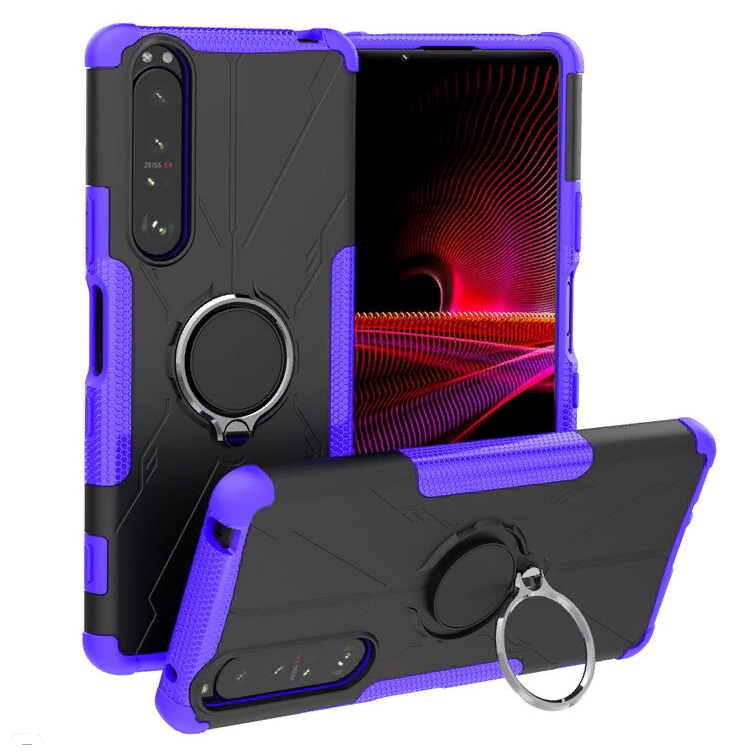 Чехол-бампер MyPads для Sony Xperia 1-3 противоударный усиленный ударопрочный фиолетовый