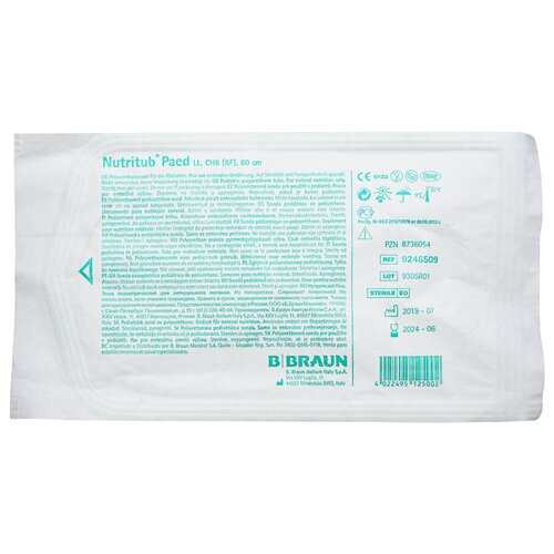 Зонд B. Braun Nutritub® Paed LL 60 cm 9246509 CH/FR 6 6 прозрачный